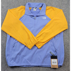 The North Face Jacket Womens 1X Purple Yellow Colorblock Pullover Anorak Outdoor